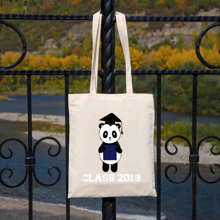 Cute Graduation Panda Class 2018 Canvas Tote Bag