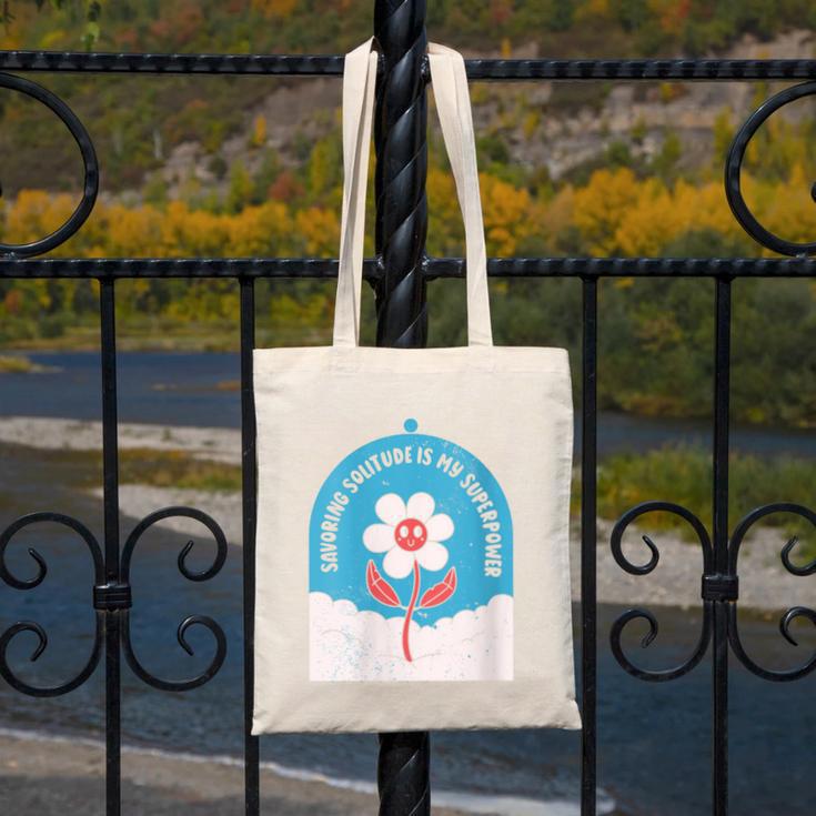 Cute Introvert Shy Teen Anti-Social Inner Strength Canvas Tote Bag