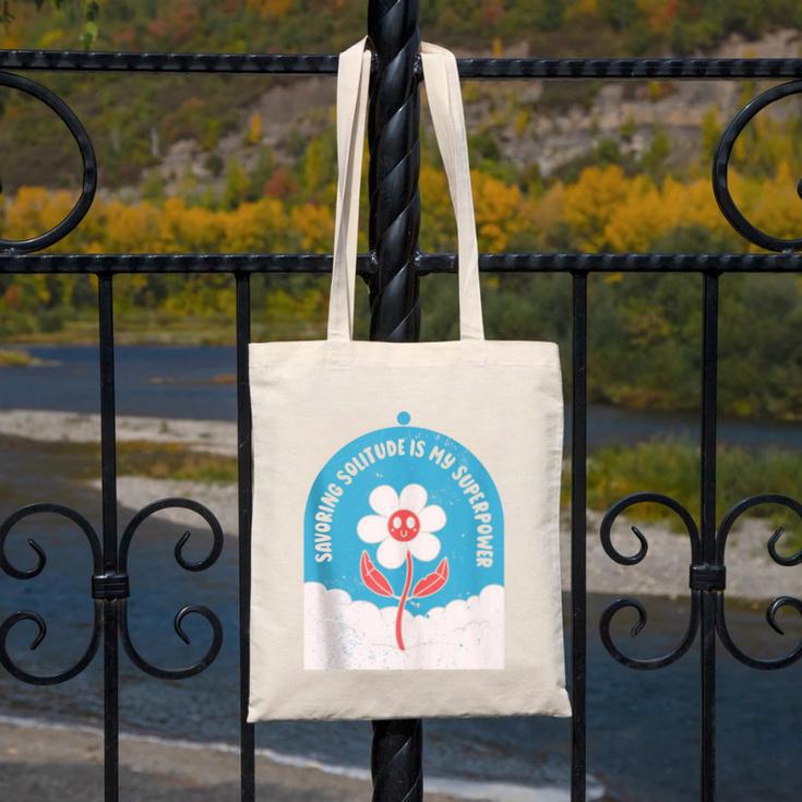 Cute Introvert Shy Teen Anti-Social Inner Strength Canvas Tote Bag