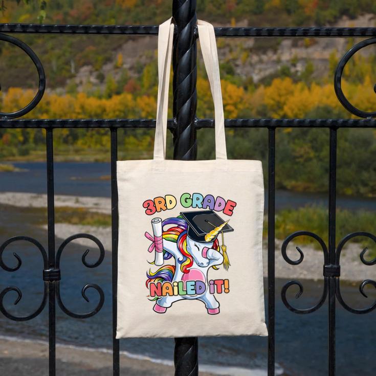 Dabbing 3rd Grade Unicorn Graduation Class Of 2021 Nailed It Canvas Tote Bag