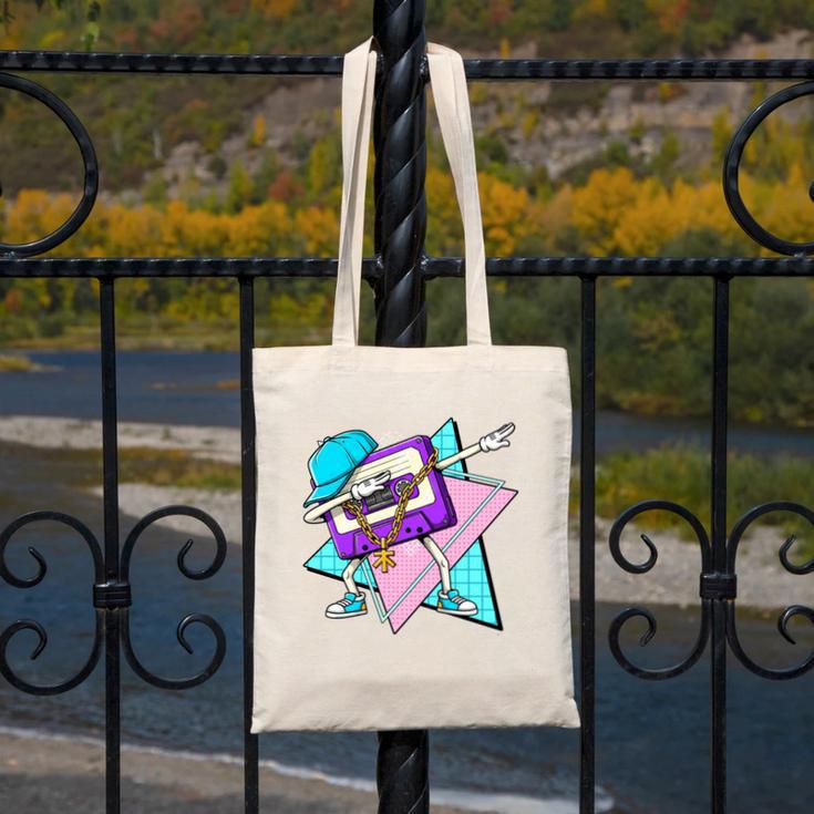 Dabbing Cassette Tape 70s 80s 80s Outfit Nostalgia Canvas Tote Bag Dabbing Cassette Tape 70s 80s 80s Outfit Nostalgia Canvas Tote Bag