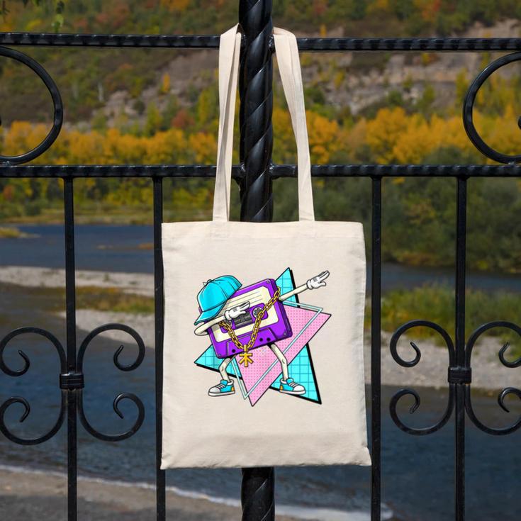 Dabbing Cassette Tape 70s 80s 80s Outfit Nostalgia Canvas Tote Bag