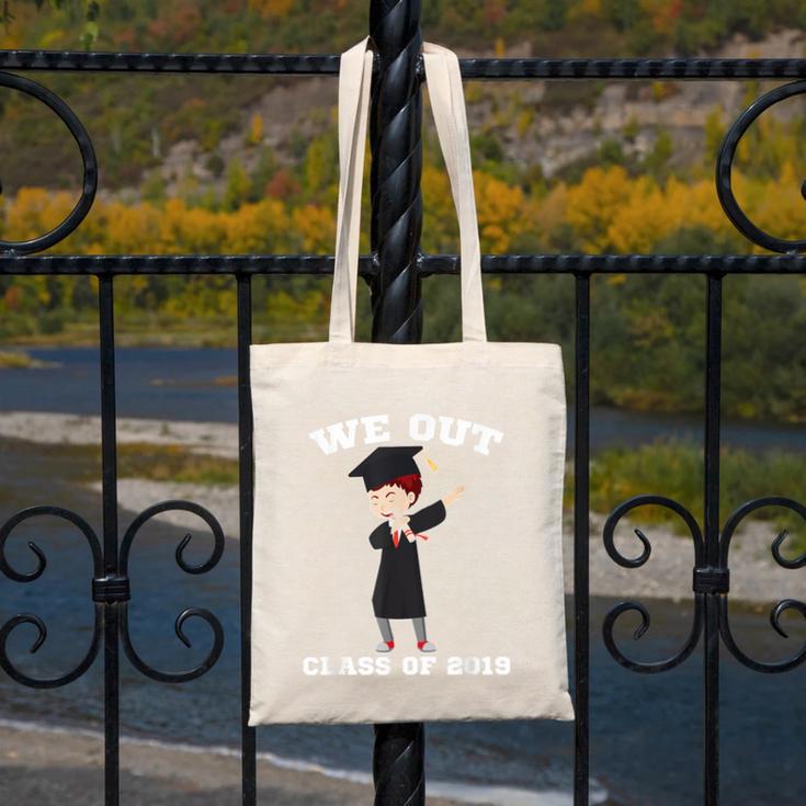 Dabbing Graduation Boy Class Of 2019 We Out Canvas Tote Bag