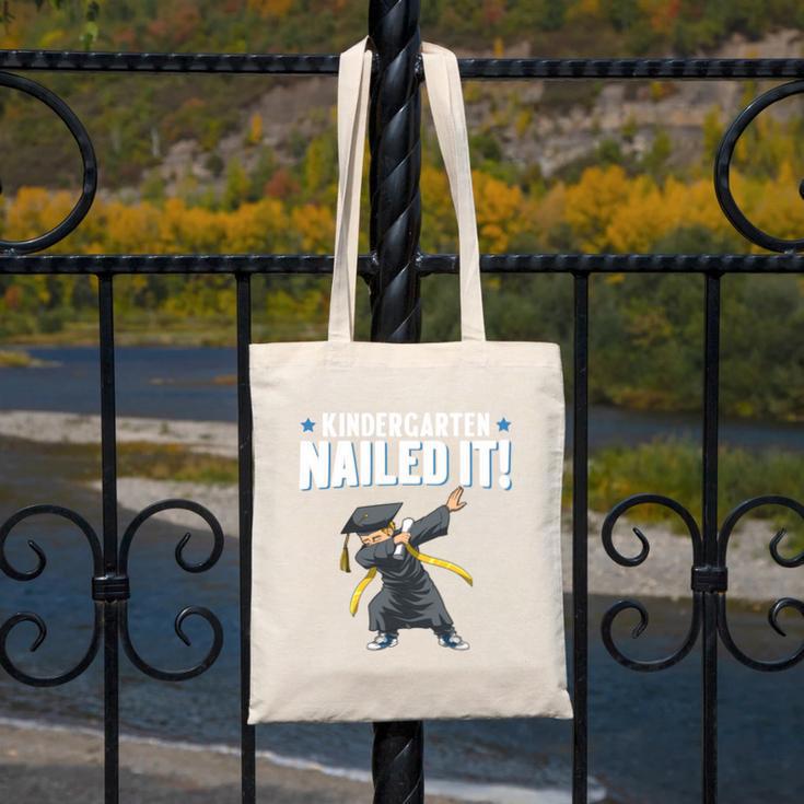 Dabbing Graduation Class Of 2025 Boy Kindergarten Nailed It Canvas Tote Bag