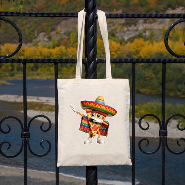 Dabbing Mexican Pizza Dance Food Lover Graduation Canvas Tote Bag
