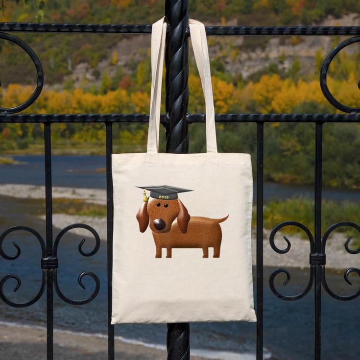 Dachshund Graduation 2018 Dog Graduation Shirt For Men Women Kids Canvas Tote Bag