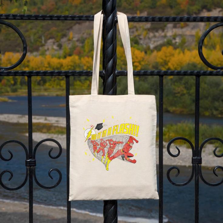 DC Comics The Flash Graduation Did It In A Flash Canvas Tote Bag
