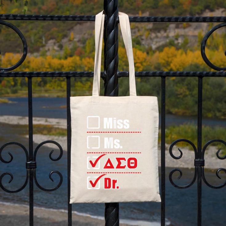 Delta Sigma Theta Sorority Delta Doctor Graduation Canvas Tote Bag