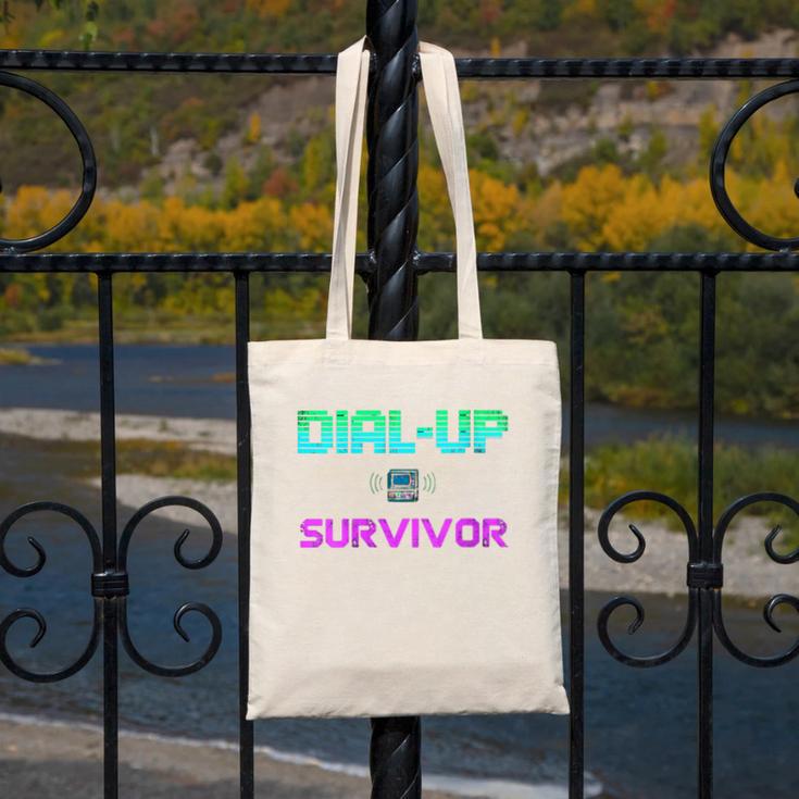 Dial Up Survivor Retro Modem Nostalgia Tech Top Canvas Tote Bag