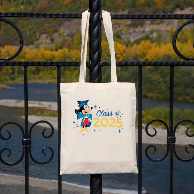 Disney Mickey Mouse Cap & Gown '25 Graduation Class Of 2025 Premium Tri-Blend Canvas Tote Bag