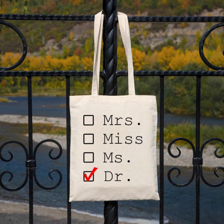 Doctor Graduation Canvas Tote Bag