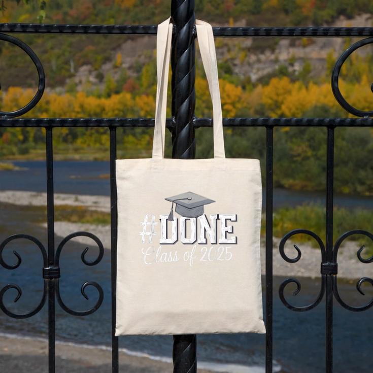 Done Class Of 2025 Graduation For Her Him Grad Seniors 2025 Canvas Tote Bag
