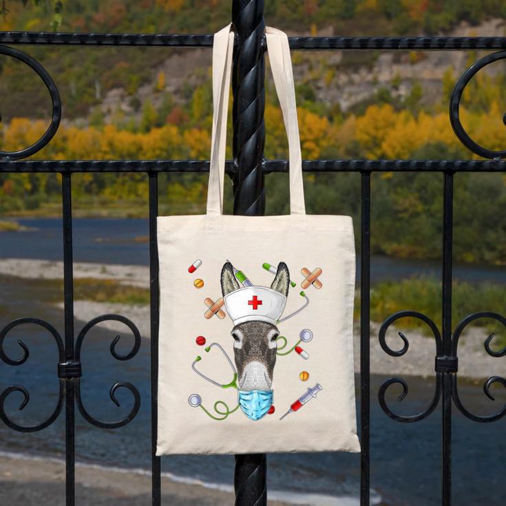 Donkey Nurse RN ER Nursing School Graduation Canvas Tote Bag