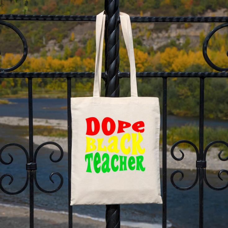 Dope Teacher African American Graduation History Month Canvas Tote Bag