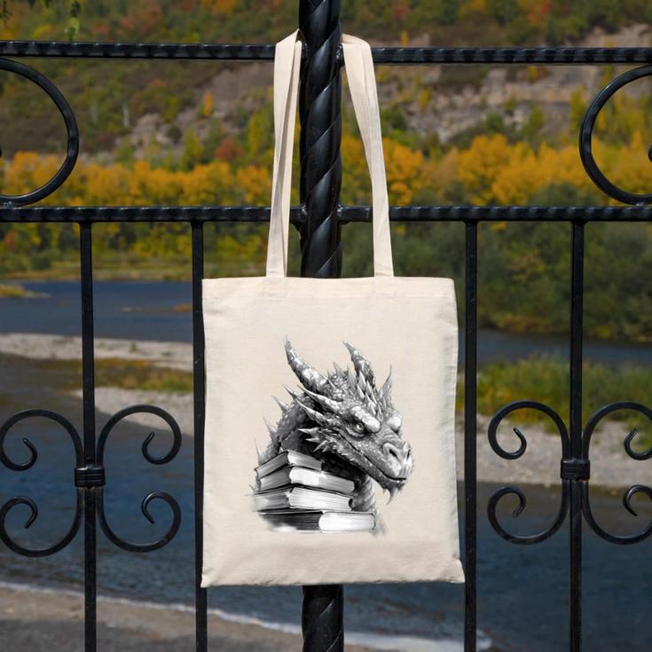 Dragon Book Canvas Tote Bag