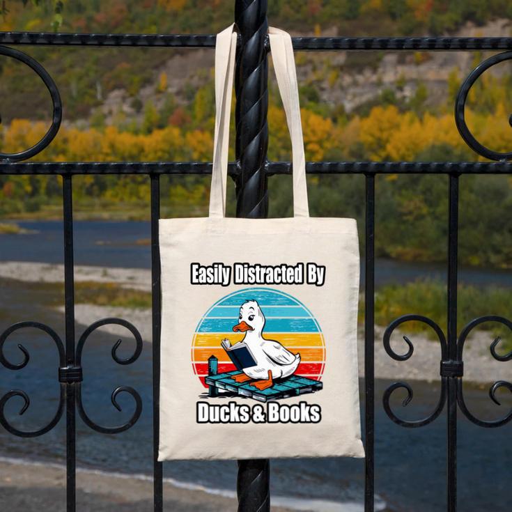 Ducks Books Lover Easily Distracted By Ducks & Books Canvas Tote Bag Ducks Books Lover Easily Distracted By Ducks & Books Canvas Tote Bag