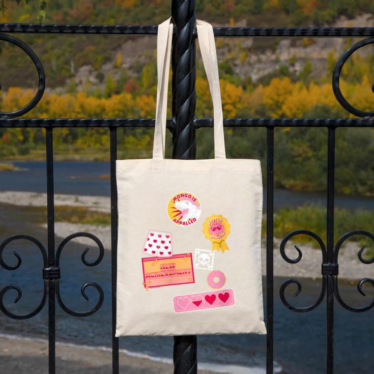 Dungeon Crawler Carl Colorful Sticker Collage LitRPG Book Canvas Tote Bag Dungeon Crawler Carl Colorful Sticker Collage LitRPG Book Canvas Tote Bag