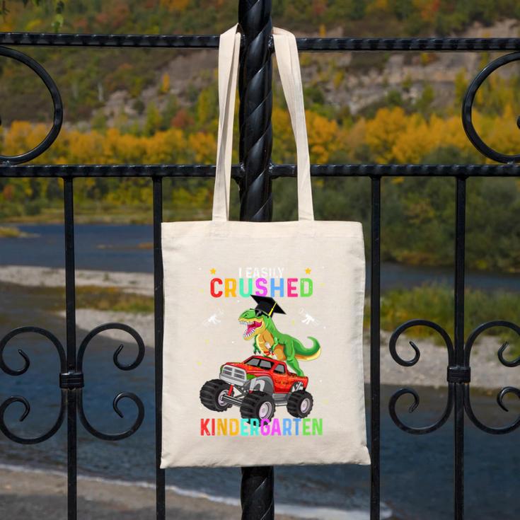 I Easily Crushed Kindergarten Graduation 2022 Truck Dinosaur Canvas Tote Bag