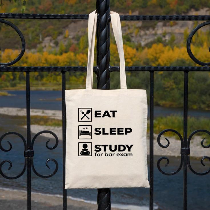 Eat Sleep Study For Bar Exam Lawyer Graduation Canvas Tote Bag