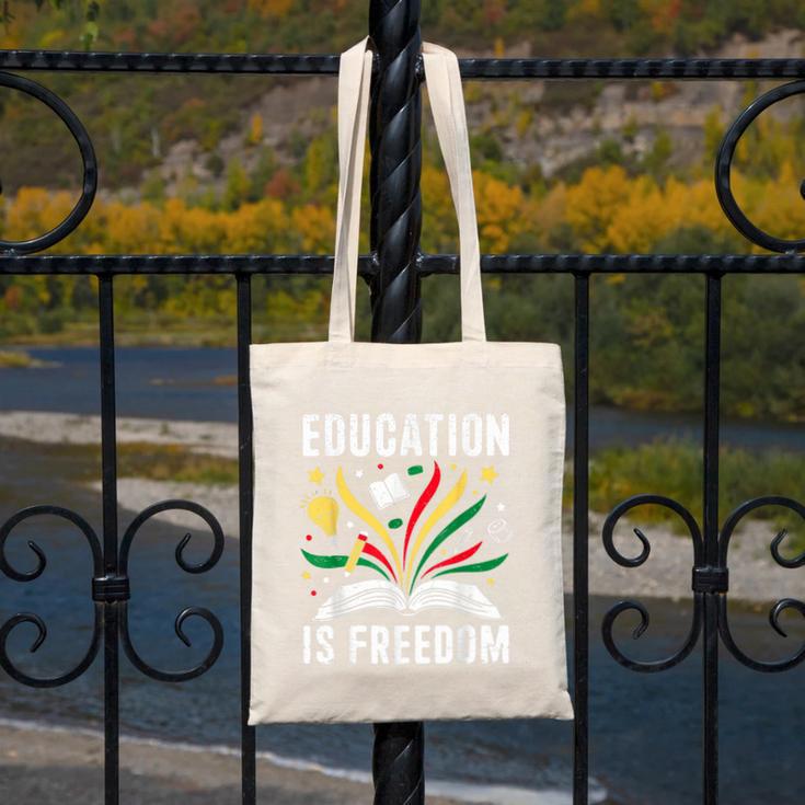 Education Is Freedom Books History Teacher Kids Canvas Tote Bag