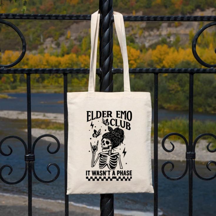 Elder Emo Club Skeleton Nostalgia It Wasn't a Phase Mom Canvas Tote Bag Elder Emo Club Skeleton Nostalgia It Wasn't a Phase Mom Canvas Tote Bag