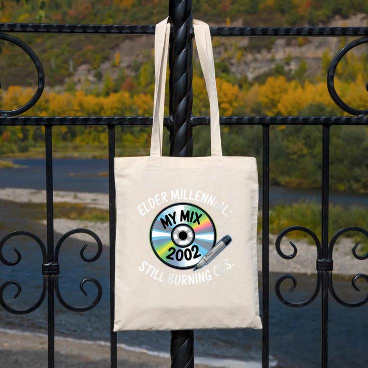 Elder Millennials Embracing 90s CDs Nostalgia Vibes Canvas Tote Bag