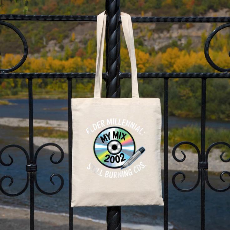 Elder Millennials Embracing 90s CDs Nostalgia Vibes Canvas Tote Bag