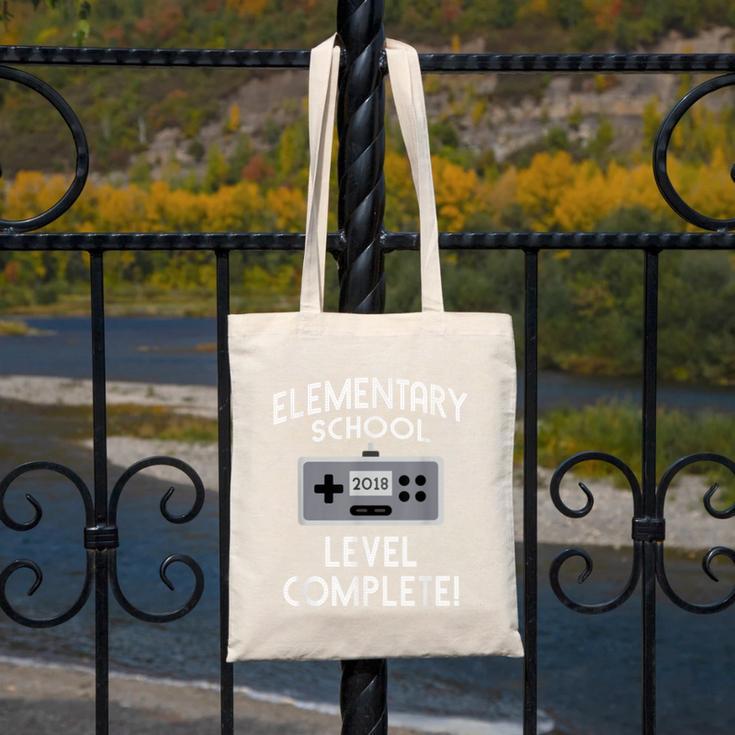 Elementary School Graduation Shirt Level Complete Gamer Canvas Tote Bag