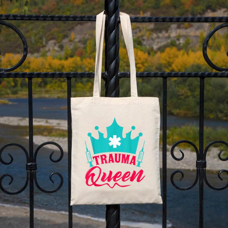 EMT Trauma Queen Paramedic Student T-Shirt Graduation Canvas Tote Bag