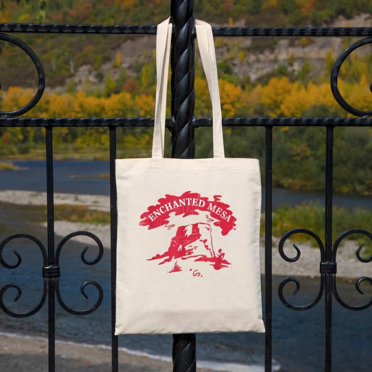 Enchanted Mesa Plateau Nostalgia Canvas Tote Bag