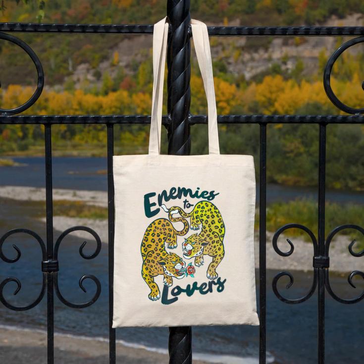 Enemies To Lovers Jaguar Tee Romance Book Plot Device Trope Canvas Tote Bag Enemies To Lovers Jaguar Tee Romance Book Plot Device Trope Canvas Tote Bag