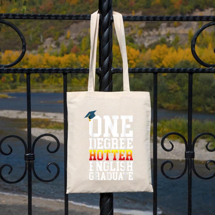 English Major Shirt Now Hotter By One Degree Graduation Canvas Tote Bag