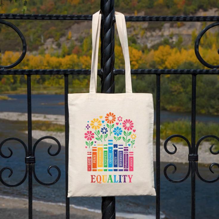 Equality Love Peace Compassion Books Protest Women Girls Kid Canvas Tote Bag