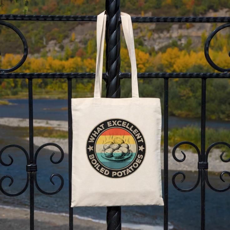 What Excellent Boiled Potatoes Retro Book Vintage Literature Canvas Tote Bag What Excellent Boiled Potatoes Retro Book Vintage Literature Canvas Tote Bag