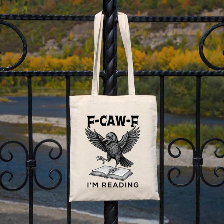 F-Caw-F Crow Book Lovers Vintage Bookish Bird Canvas Tote Bag