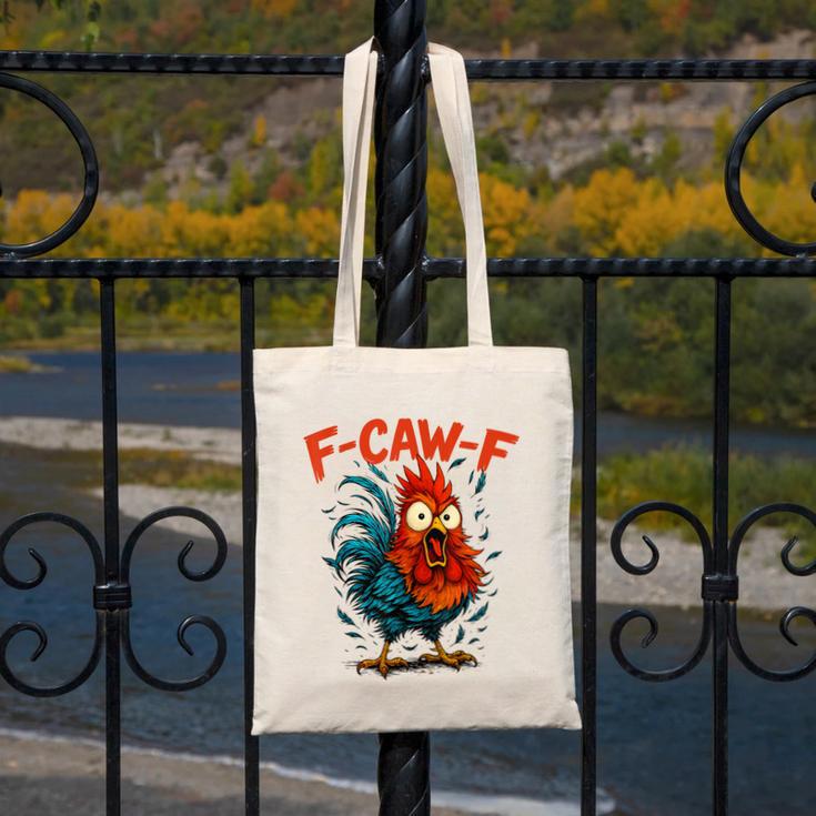 F-Caw-F Rooster F Awk F Chicken Coffee Romance Books Lover Canvas Tote Bag