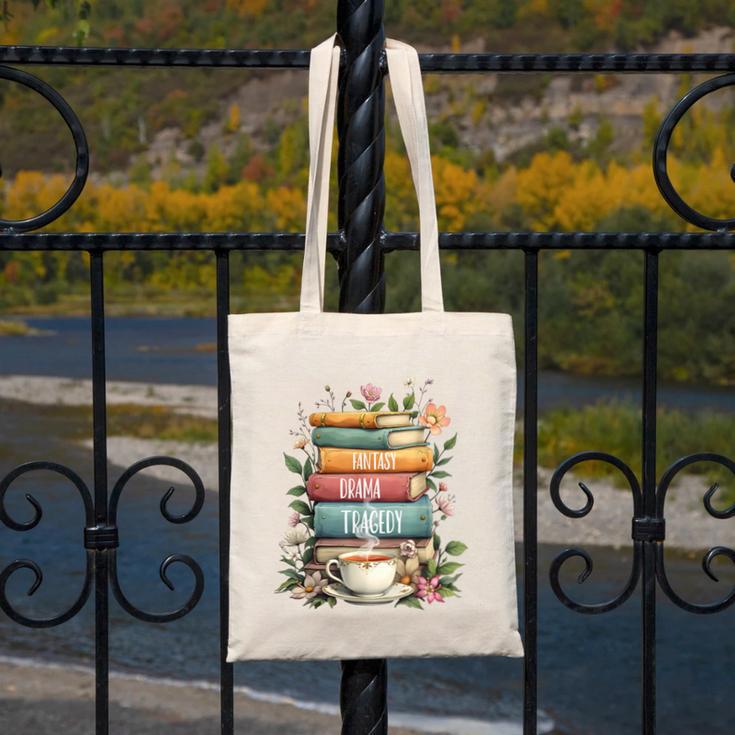 Fantasy Drama Tragedy Book Lover Subtle Watercolor Canvas Tote Bag Fantasy Drama Tragedy Book Lover Subtle Watercolor Canvas Tote Bag