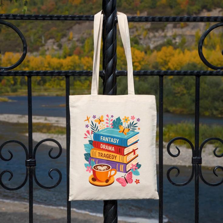 Fantasy Drama Tragedy Books Subtle Anti-Trump Canvas Tote Bag Fantasy Drama Tragedy Books Subtle Anti-Trump Canvas Tote Bag