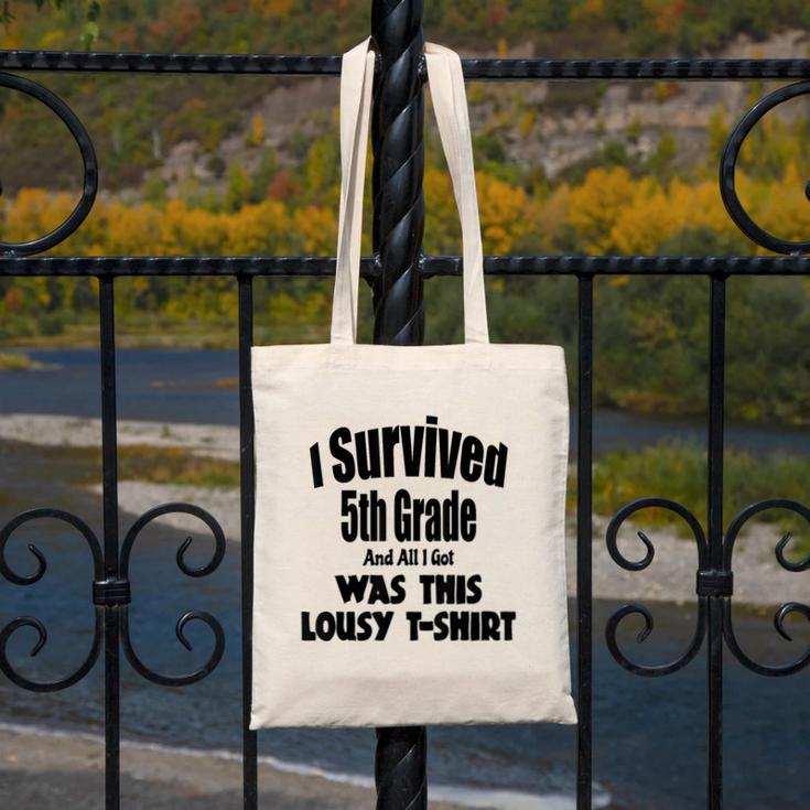 Fifth 5th Grade Graduation Shirt Child Graduate Education Canvas Tote Bag
