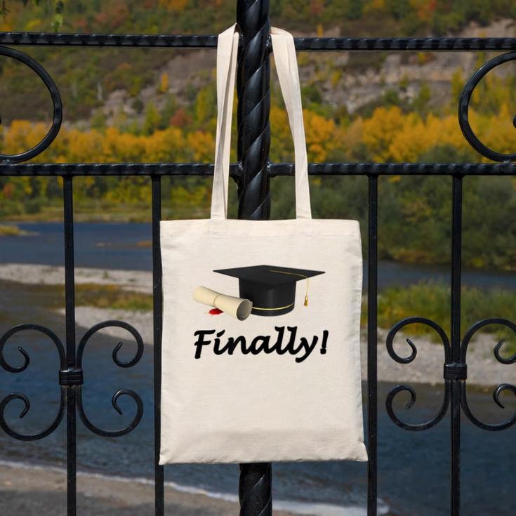 Finally I'm Graduate Graduation Canvas Tote Bag