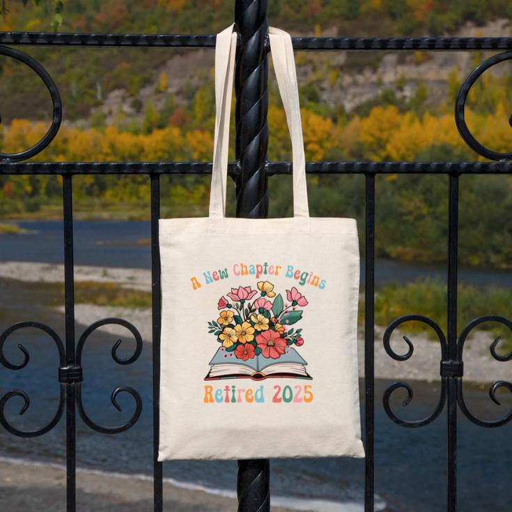 Floral Book Officially Retired 2025 A New Chapter Begins Canvas Tote Bag Floral Book Officially Retired 2025 A New Chapter Begins Canvas Tote Bag