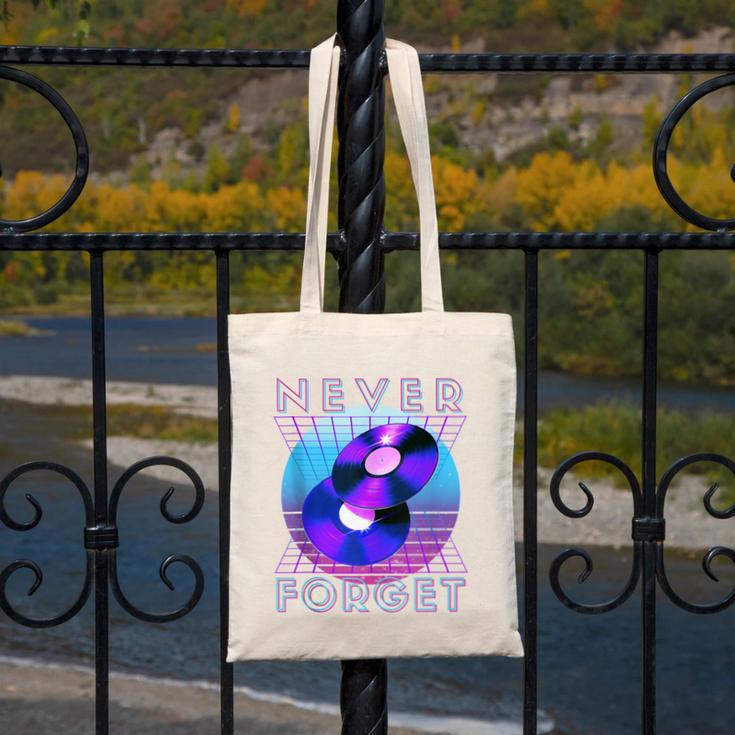 Never Forget Retro 80s 90s Nostalgia Canvas Tote Bag