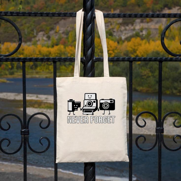 Never Forget Retro Camera Photography Nostalgia Premium Tri-Blend Canvas Tote Bag