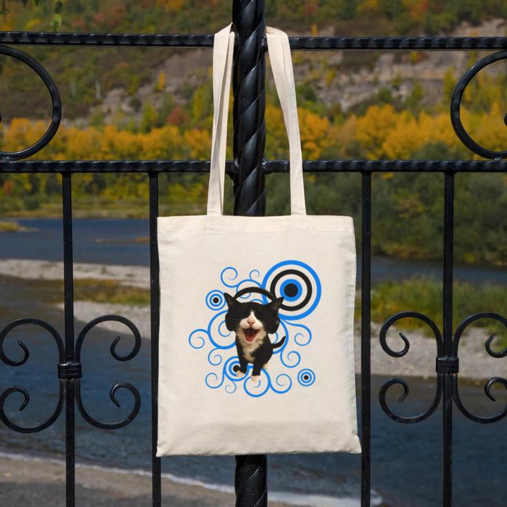 Frutiger Aero Cat Meme Headphone Kitty Cat Lover Canvas Tote Bag Frutiger Aero Cat Meme Headphone Kitty Cat Lover Canvas Tote Bag