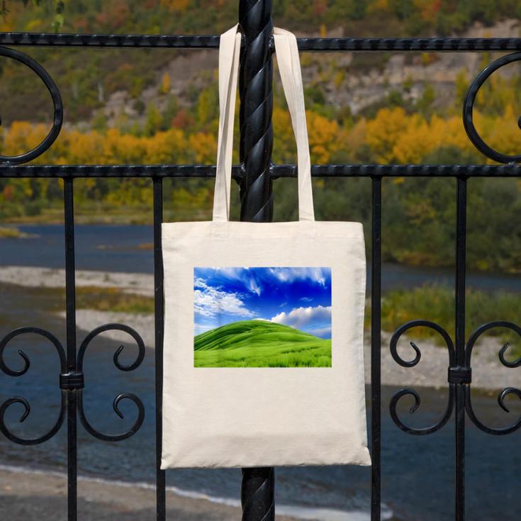 Frutiger Aero Meadow Aesthetic Y2k 2000s Ironic Nostalgic Canvas Tote Bag Frutiger Aero Meadow Aesthetic Y2k 2000s Ironic Nostalgic Canvas Tote Bag