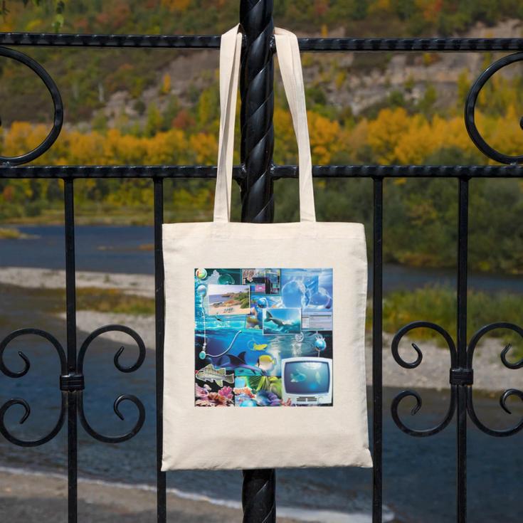 Frutiger Aero Retro Vibes Canvas Tote Bag