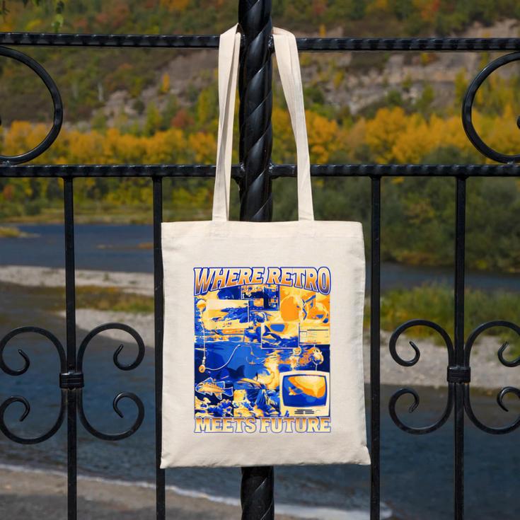 Frutiger Aero Retro Vibes Y2K 90's Vibes Canvas Tote Bag