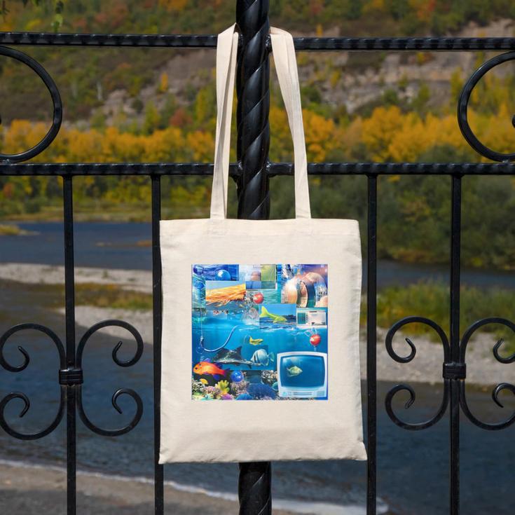 Frutiger Aero Retro Vibes Y2K Retro Grunge Canvas Tote Bag