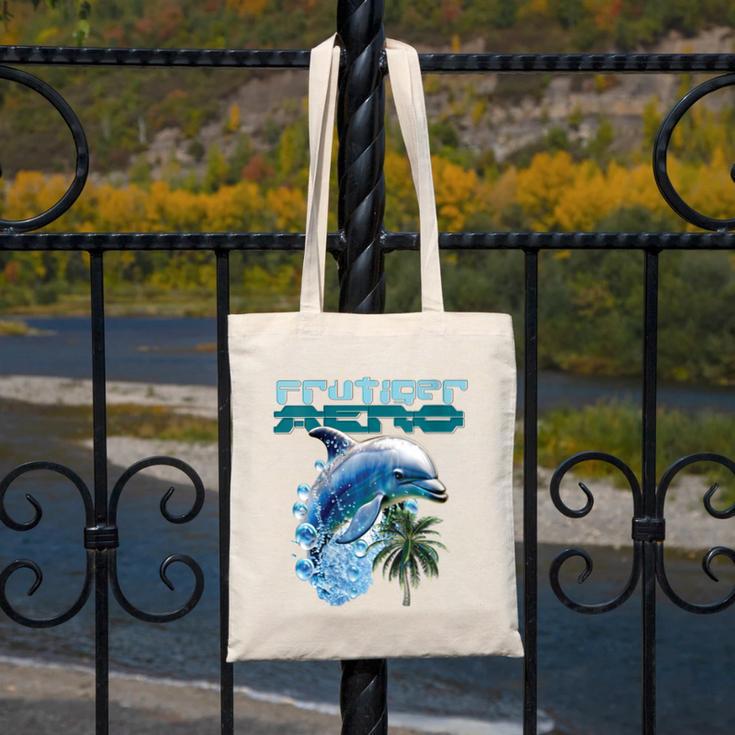 Frutiger Aero Splashy Dolphin Y2k Aesthetic Graphic Canvas Tote Bag Frutiger Aero Splashy Dolphin Y2k Aesthetic Graphic Canvas Tote Bag