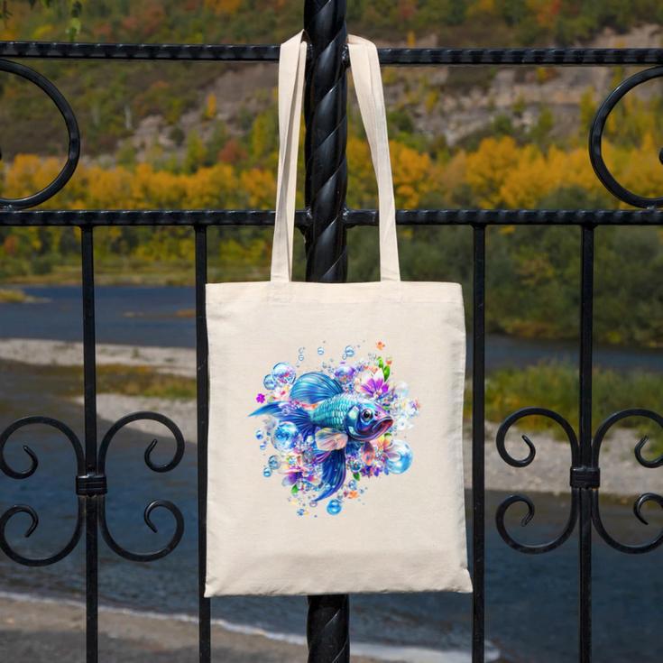 Frutiger Aero Y2K Fish Canvas Tote Bag